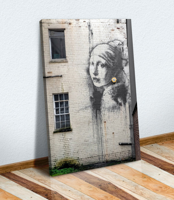 BANKSY CANVAS STREET WALL ART PRINT ARTWORK - The Girl with Pearl Earrings