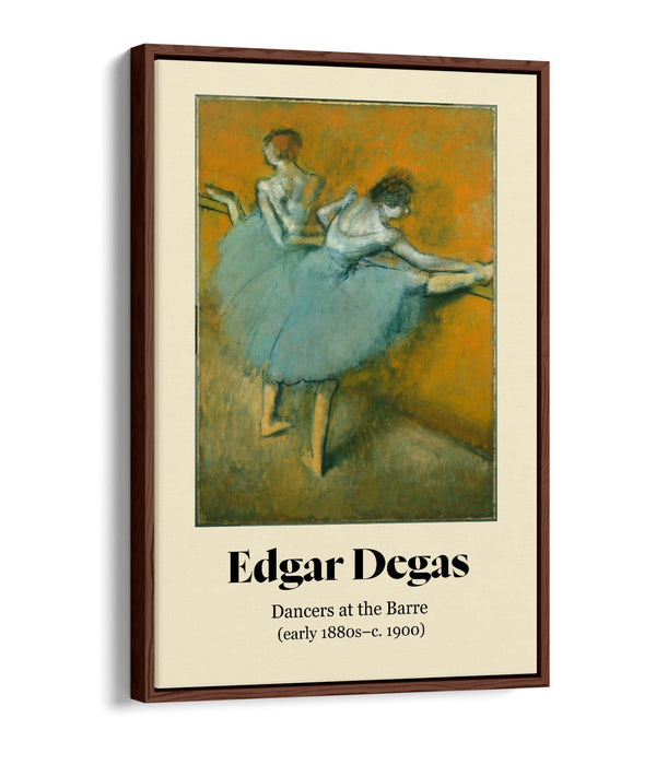 EDGAR DEGAS, DANCERS AT THE BARRE POSTER -FLOAT EFFECT CANVAS WALL ART PIC PRINT