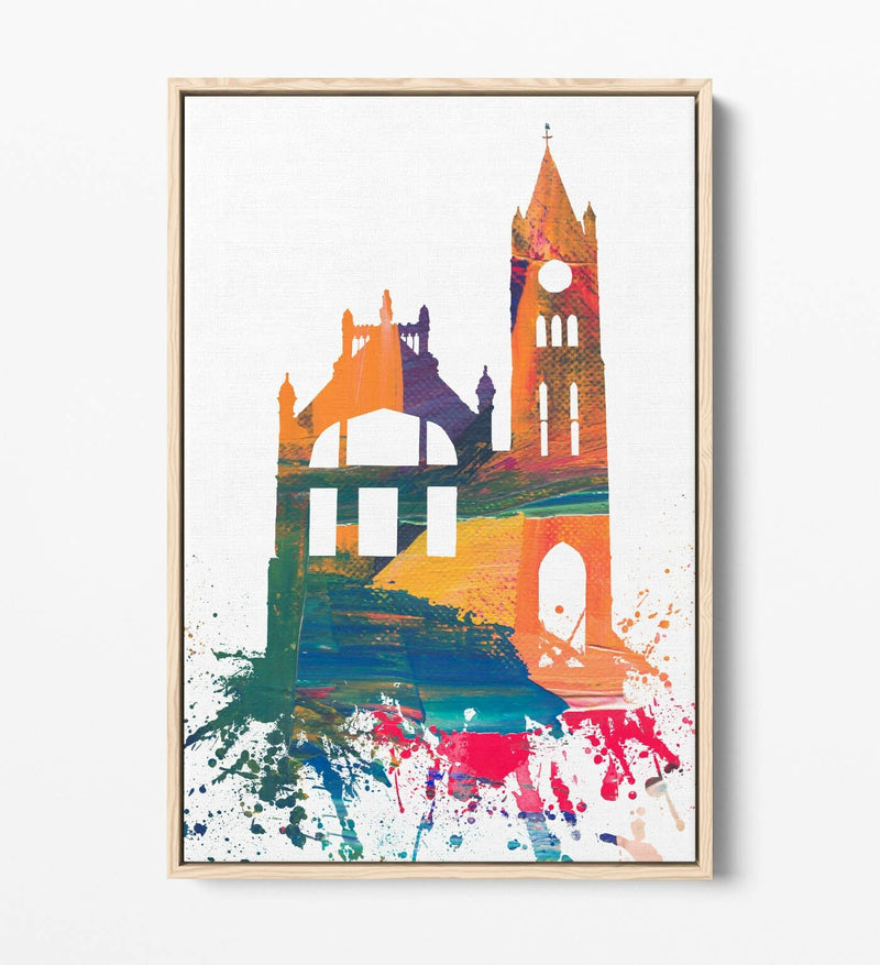 Canvas Wall Art - Handmade Float Effect Derry City Guildhall on Premium MDF Frame