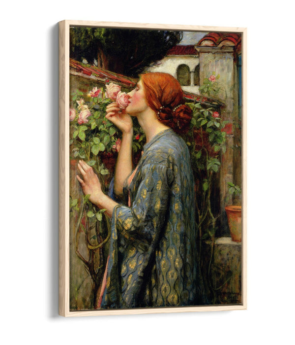 JOHN WILLIAM WATERHOUSE SOUL OF THE ROSE-FLOAT EFFECT CANVAS WALL ART PIC PRINT