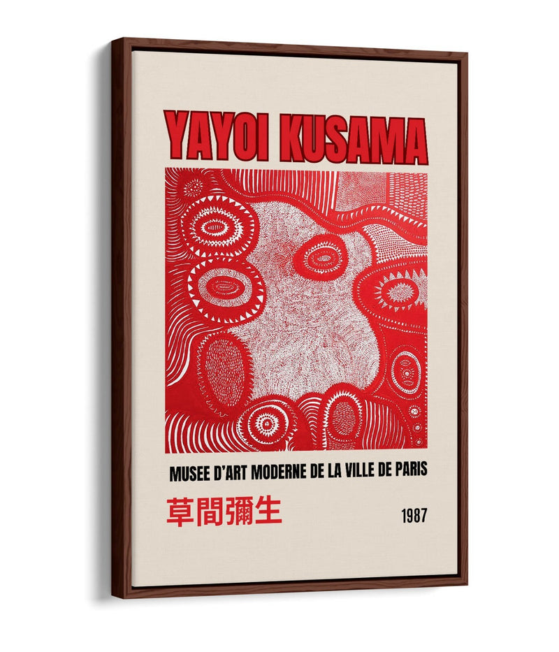 Canvas Art Print - Red Abstract Wall Art With Float Effect Frame, Handmade