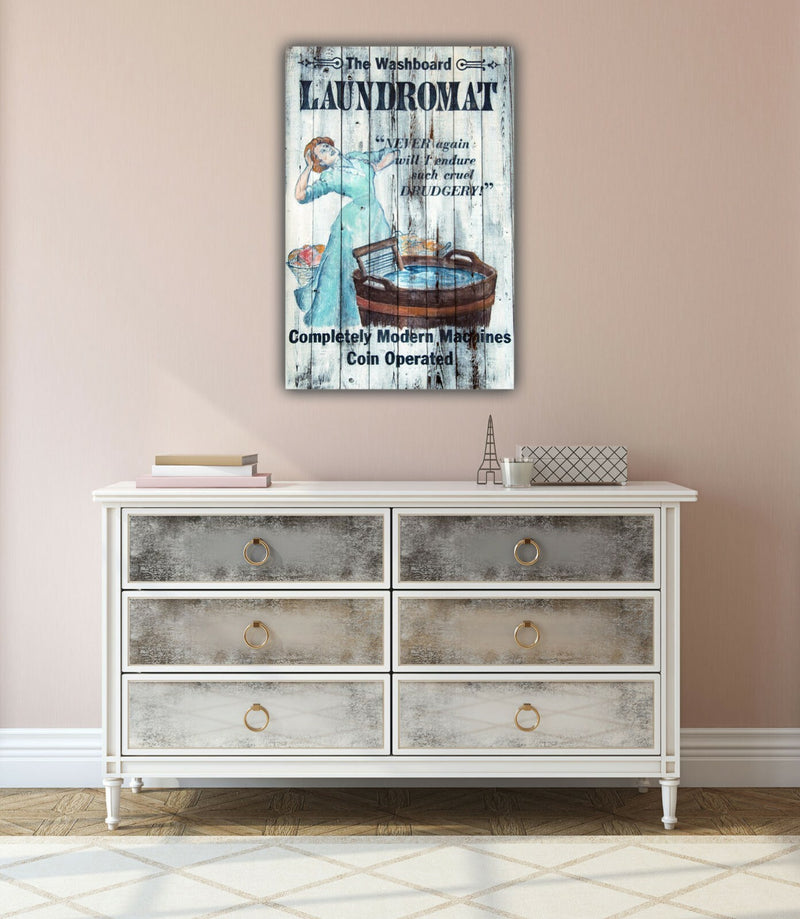 Vintage Wood Poster - Handmade Canvas Wall Art | Premium Varnished Print