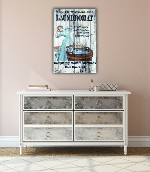 Vintage Wood Poster - Handmade Canvas Wall Art | Premium Varnished Print