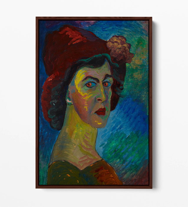 Float Effect Canvas Art – Marianne Von Werefkin Self Portrait Print on 30mm Deep Frame