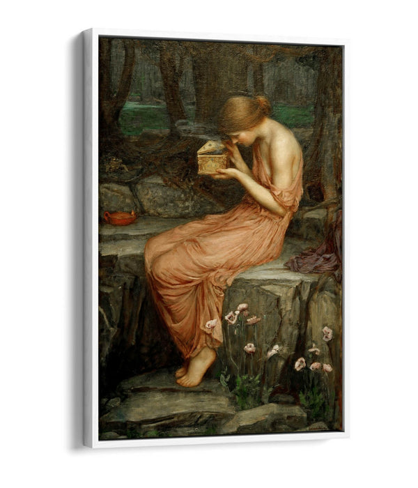 WATERHOUSE PSYCHE OPENING THE GOLDEN BOX -FLOAT EFFECT CANVAS WALL ART PIC PRINT