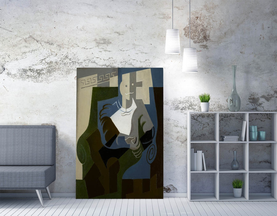 JUAN GRIS, SEATED HARLEQUIN -CANVAS WALL ARTWORK PICTURE PRINT