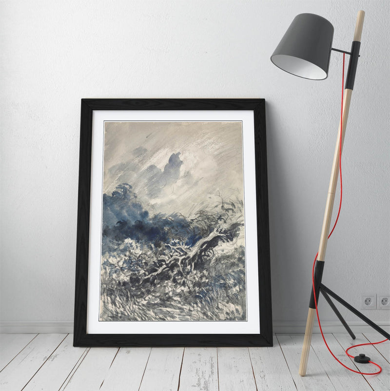 Framed Art Poster - Charles Daubigny Oak Tree Painting | Handmade UK Frame