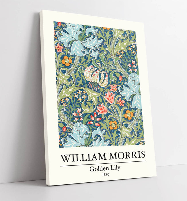 Canvas Wall Art – William Morris Print on Premium Satin Floral Canvas