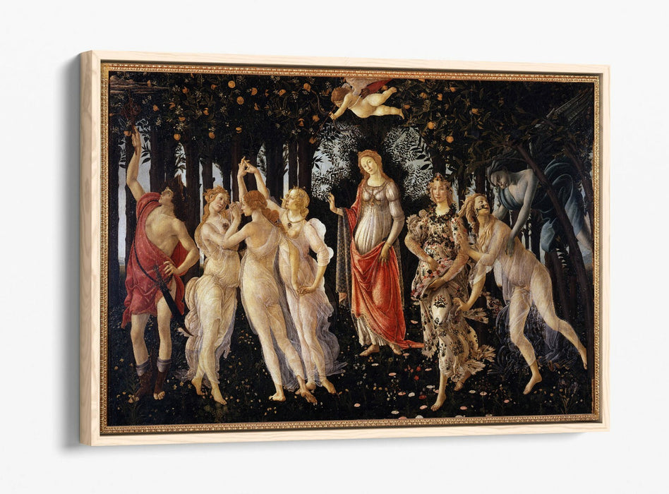 Float Effect Canvas Art - Botticelli Primavera Classic Spring Wall Decor Print