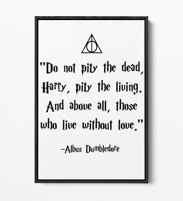HARRY POTTER, ALBUS DUMBLEDORE INSPIRATION QUOTE -FLOAT EFFECT CANVAS ART PRINT