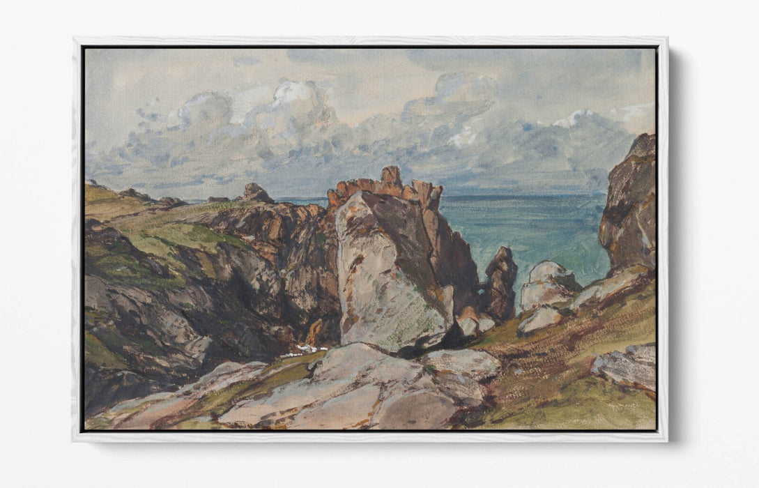 Float Effect Canvas Art | Coastal Seascape Print On 30mm Deep Frame – Handmade