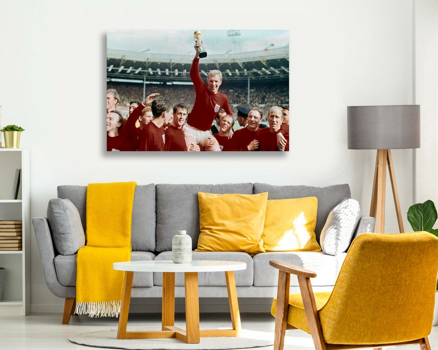 England World Cup Canvas - Vintage 1966 Football Wall Art Print | Handmade Ready To Hang