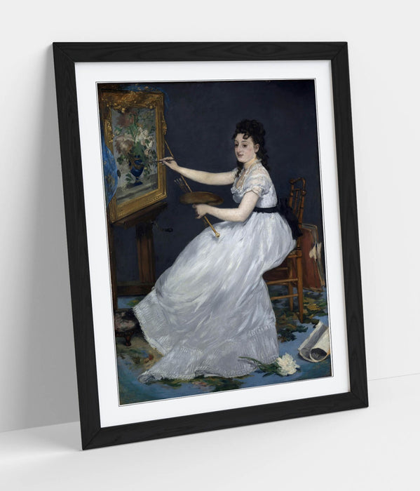 Framed Art Poster - Portrait Art Print by Edouard Manet | Wood Grain Frame, Ready to Hang