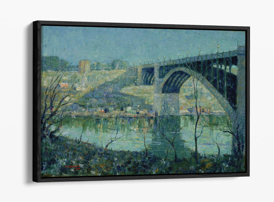 Canvas Wall Art – Ernest Lawson Spring Night Harlem River Float Effect Print
