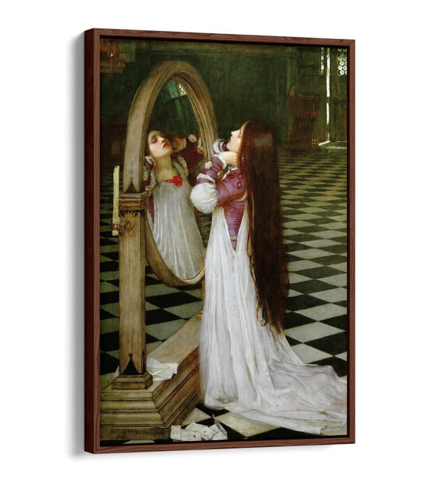 WATERHOUSE MARIANA IN THE SOUTH -FLOAT EFFECT CANVAS WALL ART PIC PRINT- WHITE