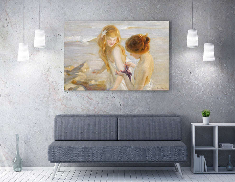 Canvas Wall Art – Paul Emile Chabas Two Girls With Starfish Print on Archival Grade Canvas