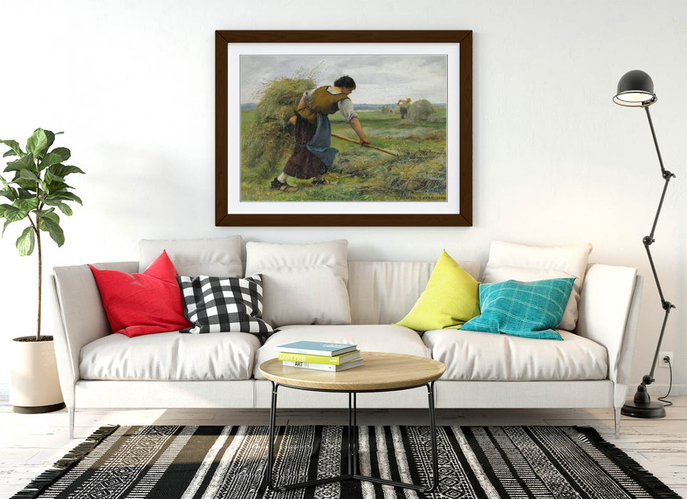 Framed Wall Art - Julien Dupre The Reapers Print | Handmade UK Wood Grain Frame