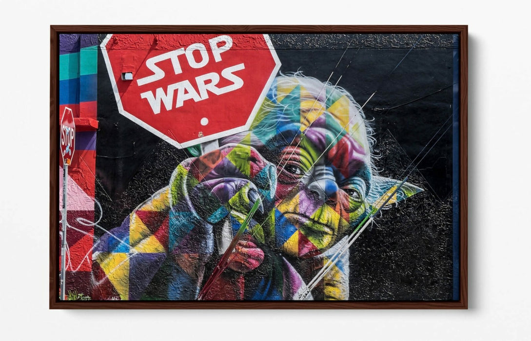 Yoda Canvas Wall Art - Handmade Star Wars Float Effect Canvas Print | Premium Frame