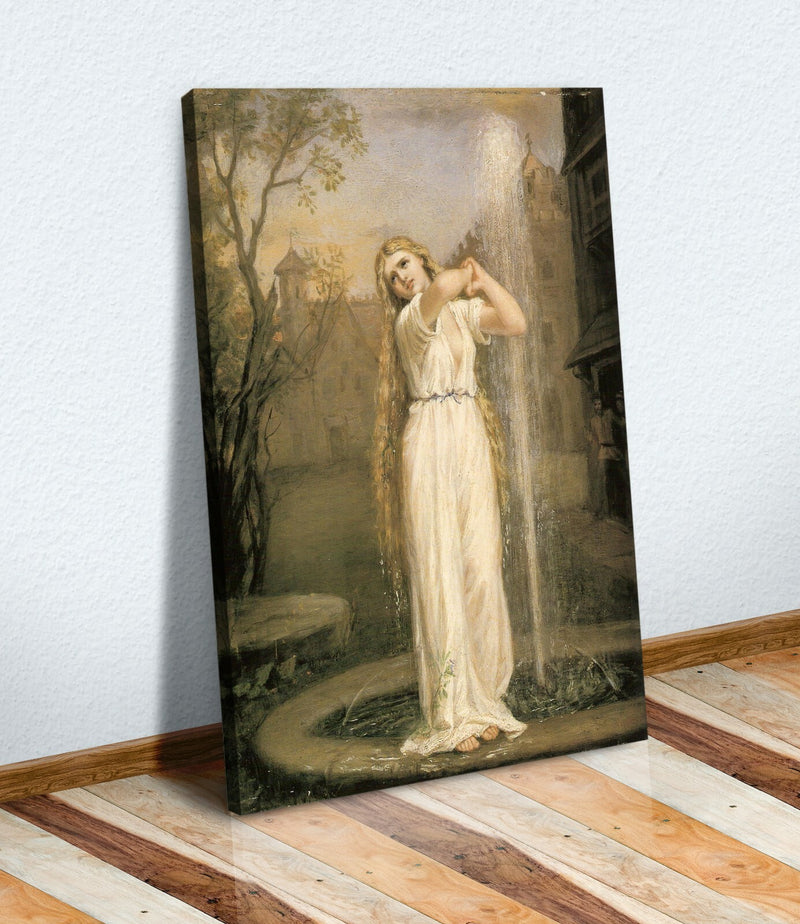 Canvas Wall Art – Framed Canvas Print Featuring John William Waterhouse Undine Painting