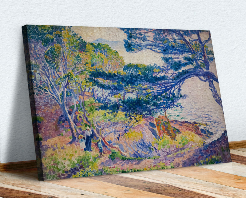 Canvas Wall Art – 'Henri Edmond Cross, Kap Layet' Framed Canvas Print Multi Colour Artwork, Ready to Hang