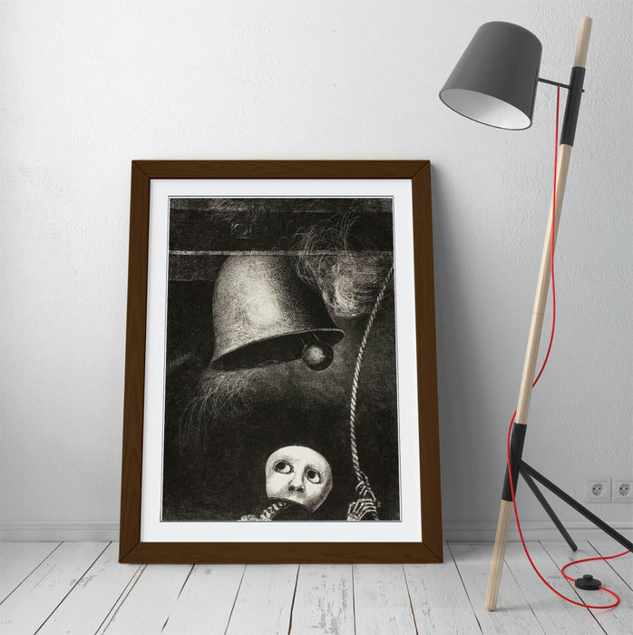 Framed Wall Art - Odilon Redon Funeral Mask Painting | Handmade Wall Decor