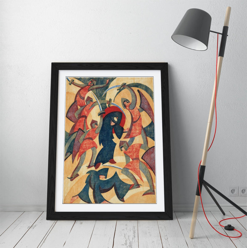 Framed Wall Art Poster - Cyril Power Monseigneur St Thomas Print | Woodgrain Frame