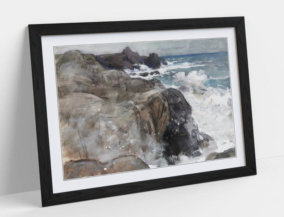 Framed Wall Art - Auguste Lepere Storm Island Yeu Poster Print | UK Made