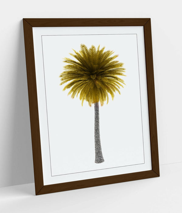 YELLOW PALM TREE -ART FRAMED POSTER PICTURE PRINT ARTWORK-