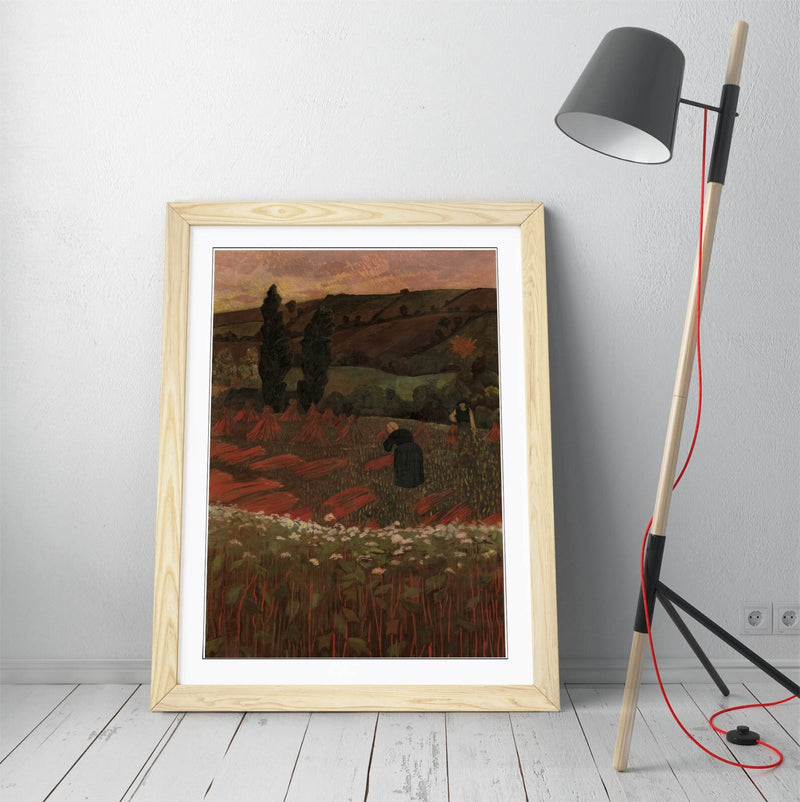 Framed Wall Art - Paul Serusier Harvest Buckwheat Art Poster Print 4 Sizes
