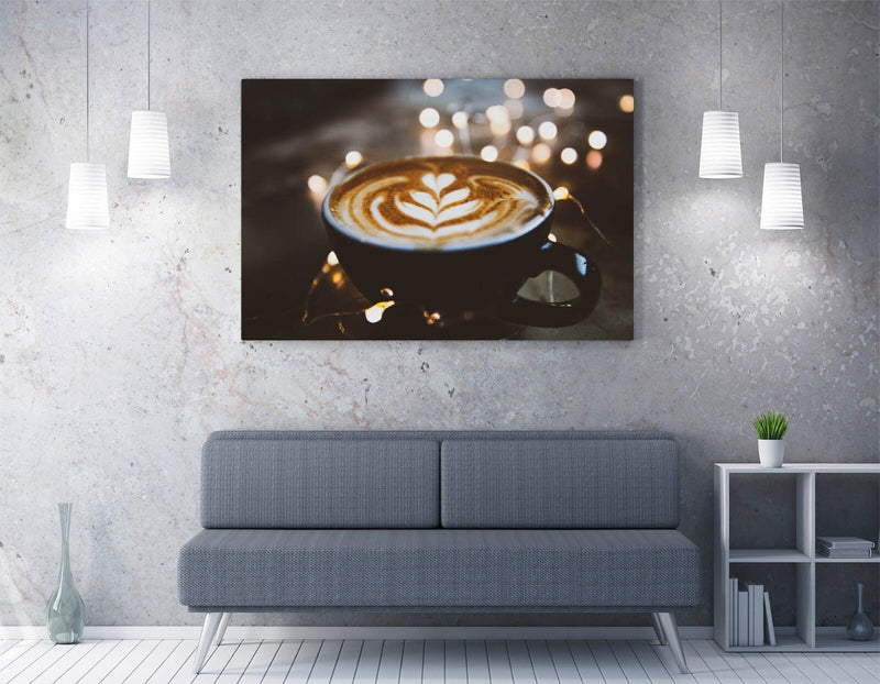 Cafe Canvas Wall Art - Handmade Cappuccino Print | Cozy Coffee Shop Decor