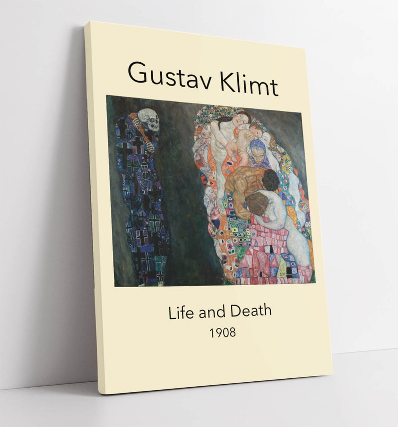 Canvas Wall Art | Gustav Klimt Life and Death Painting - Handmade Classic Print