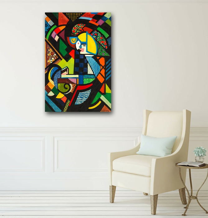 Canvas Wall Art | Abstract Multi Colour Artwork - Framed Modern Canvas Decor