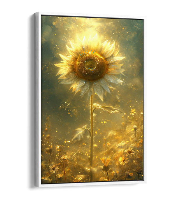 Float Effect Canvas Art – Sunflower Underwater Wall Decor With Premium Varnish Finish