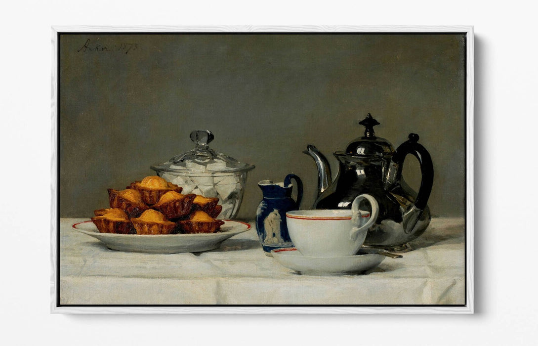 Canvas Wall Art Print – Albert Anker Melted Bread Painting on Float Effect Canvas