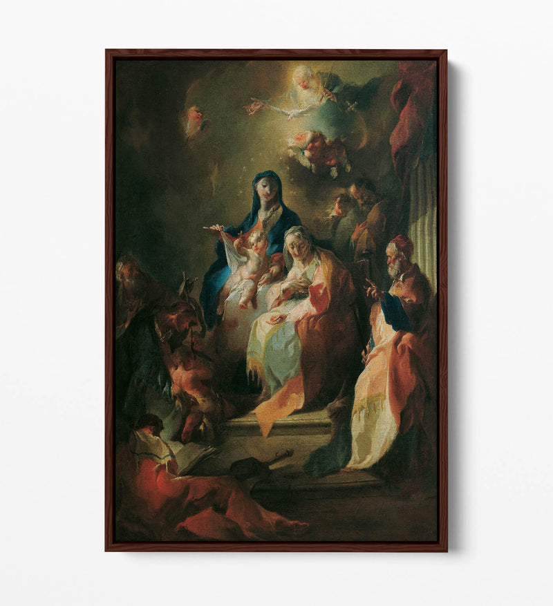 Canvas Wall Art - Franz Maulbertsch The Holy Kin | Float Effect Premium Frame