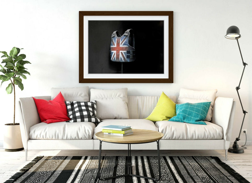BANKSY UNION JACK STAB VEST STORMZY -FRAMED STREET ART POSTER PICTURE PRINT