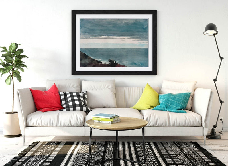Framed Wall Art Poster - Winslow Homer Print With Wood Grain Frame, UK Handmade