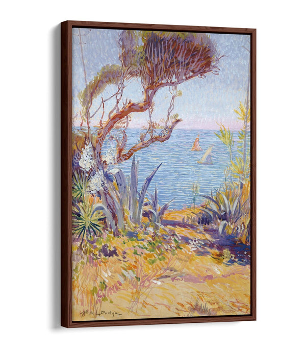 Float Effect Canvas Art - Mediterranean Print on 30mm Deep Frame, Ready to Hang