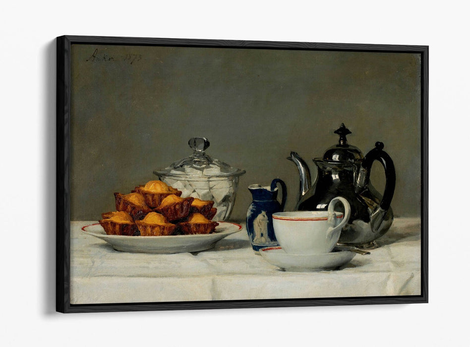 Canvas Wall Art Print – Albert Anker Melted Bread Painting on Float Effect Canvas