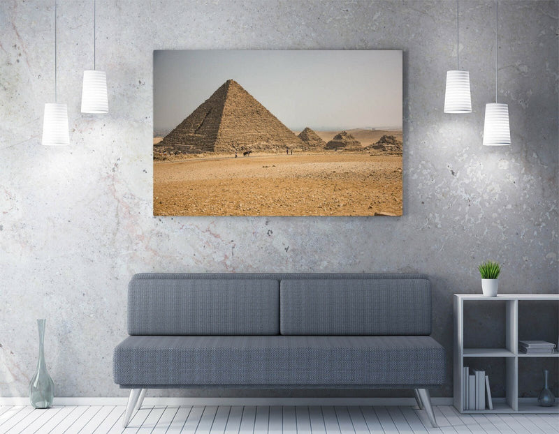 Pyramids of Giza Canvas - Handmade Egypt Wall Art with 30mm Deep Frame
