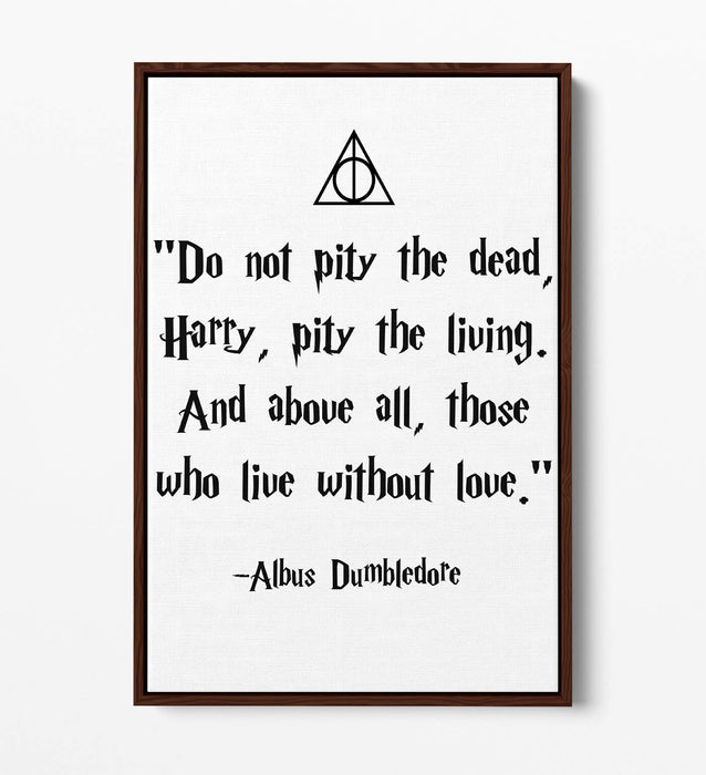 HARRY POTTER, ALBUS DUMBLEDORE INSPIRATION QUOTE -FLOAT EFFECT CANVAS ART PRINT