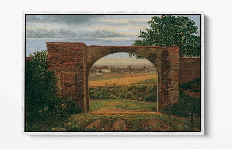 Canvas Wall Art - Thomas Ender The Cemetery Gate | Float Effect Premium Print