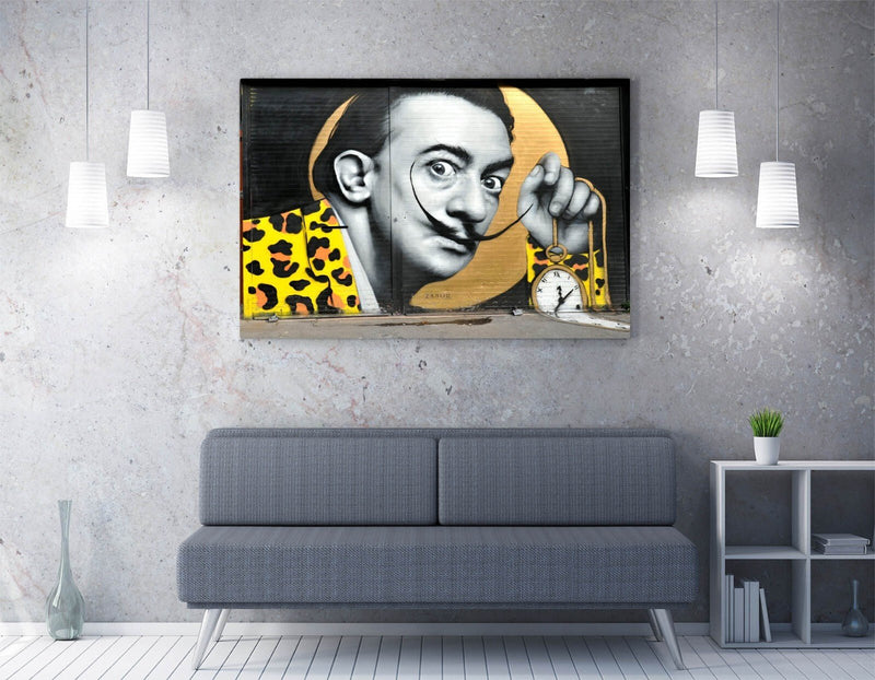 Salvador Dali Canvas Art – Graffiti Wall Decor | Handmade Canvas Print, Ready to Hang