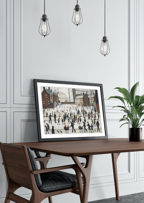 Winter in Pendlebury FRAMED WALL ART PRINT ARTWORK PAINTING LS Lowry Style