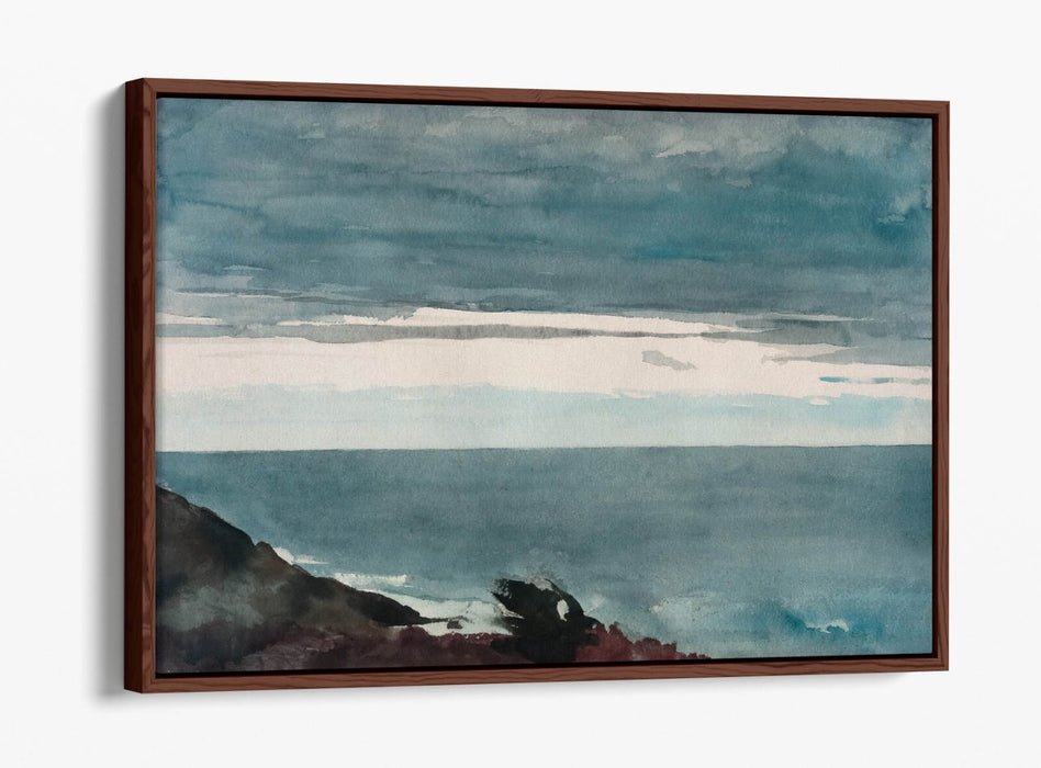 Canvas Wall Art Print – Winslow Homer Prout's Neck Handmade Canvas Art with Premium Float Frame