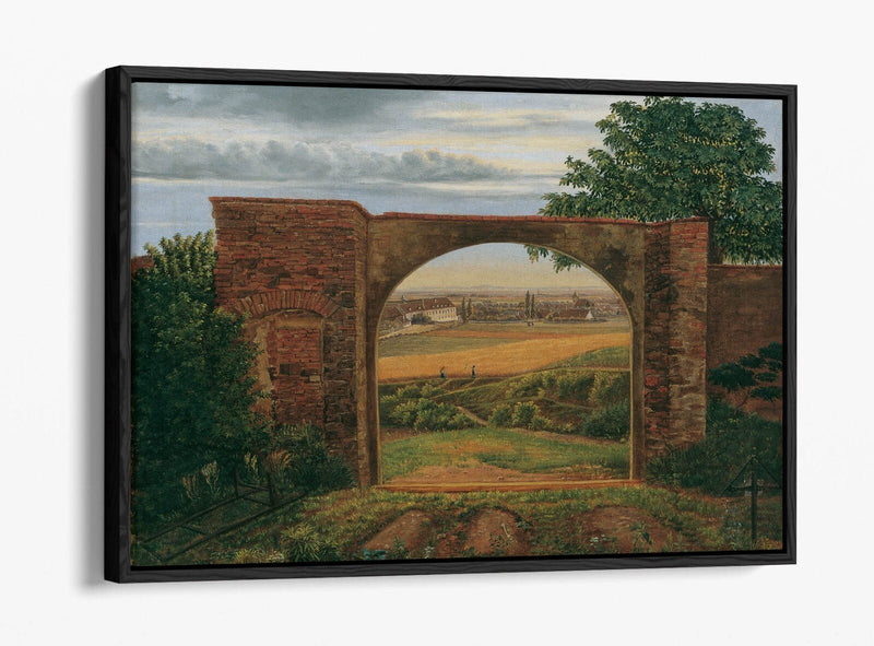 Canvas Wall Art - Thomas Ender The Cemetery Gate | Float Effect Premium Print