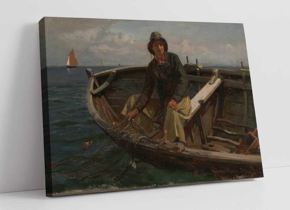 Canvas Wall Artwork - Fisherman From Rugen Premium Canvas Art Print Ready To Hang