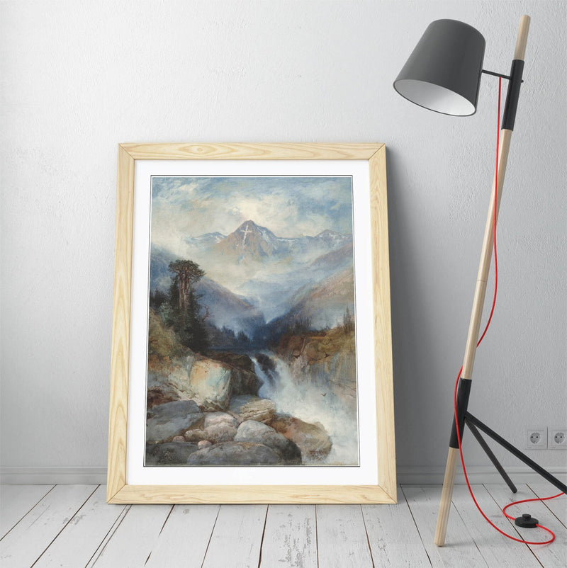 Framed Art Poster Featuring Thomas Moran Artwork - Mountain Of The Holy Cross Print