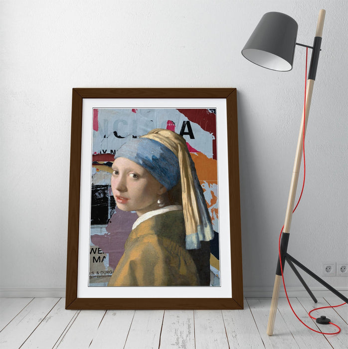 Framed Wall Art Poster – Vermeer Pearl Earring Print | Handmade UK Decor