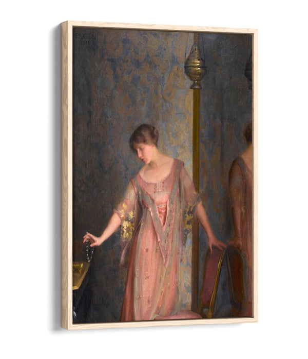 Canvas Wall Art - Handmade William McGregor Paxton Rose & Blue | Ready to Hang Float Effect